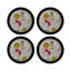 Zodiac Aquarius Vegan Leather Round Pebble Placemat-404276416