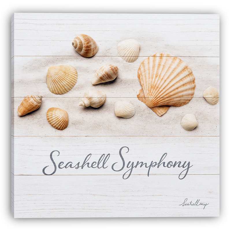 Seashell Symphony - Coastal Beach Shells, art mural sur toile