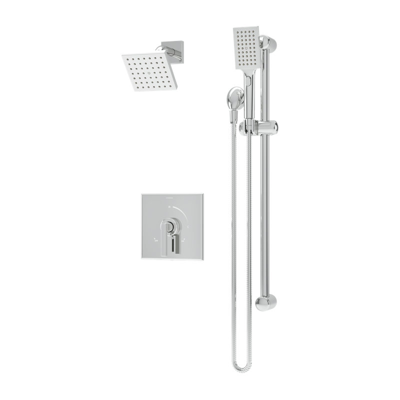 Duro HydroMersion Single Handle Shower System with Hand Spray, Polished Chrome