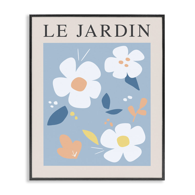 Giclée encadrée «Le Jardin» par Anna Quach, H 20 po x l 16 po, Giclée encadrée noir minuit