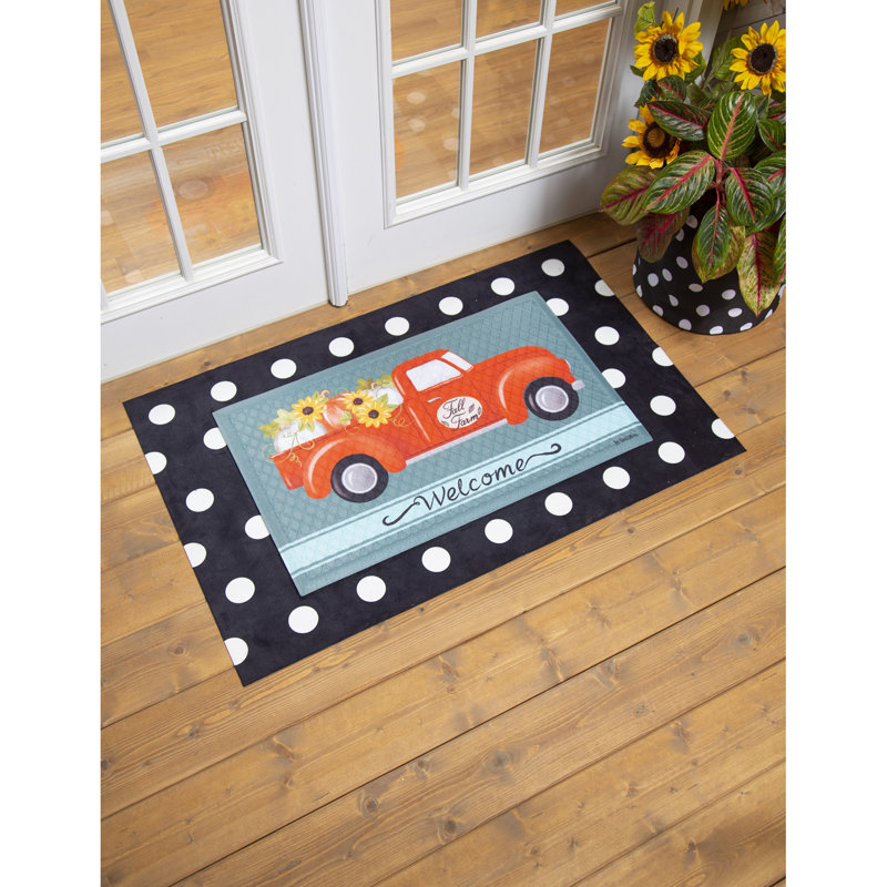 Tapis d'entrée antidérapant Amilynn 30 po x 18 po