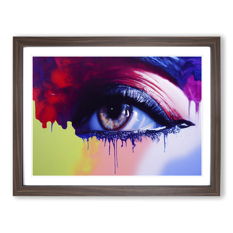 Eye Of A Woman Vol.3 Abstract - Single Picture Frame Print, 46cm H x 64cm W x 2cm D, Walnut Framed