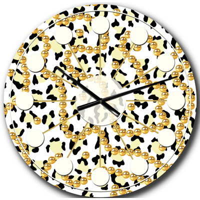Horloge murale Leopard Fur Safari VI - Mid-Century