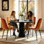 Velvet Modern Upholstered Dining Chair with Diamand Tufted-876796133