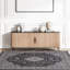 Tapis noir et gris anthracite tissé à plat à la machine Emanuel -31943131