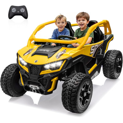 24v Ride On Toys For Big Kids，10ah Real Spacious 2-seater, 4 X75w Motor 5mph Ride On Car Kid Utv For Kids 3-8