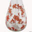 D4.9 "x7.1" Vase rond en verre transparent avec motif de fleur rouge fantaisiste, vase de table décoratif