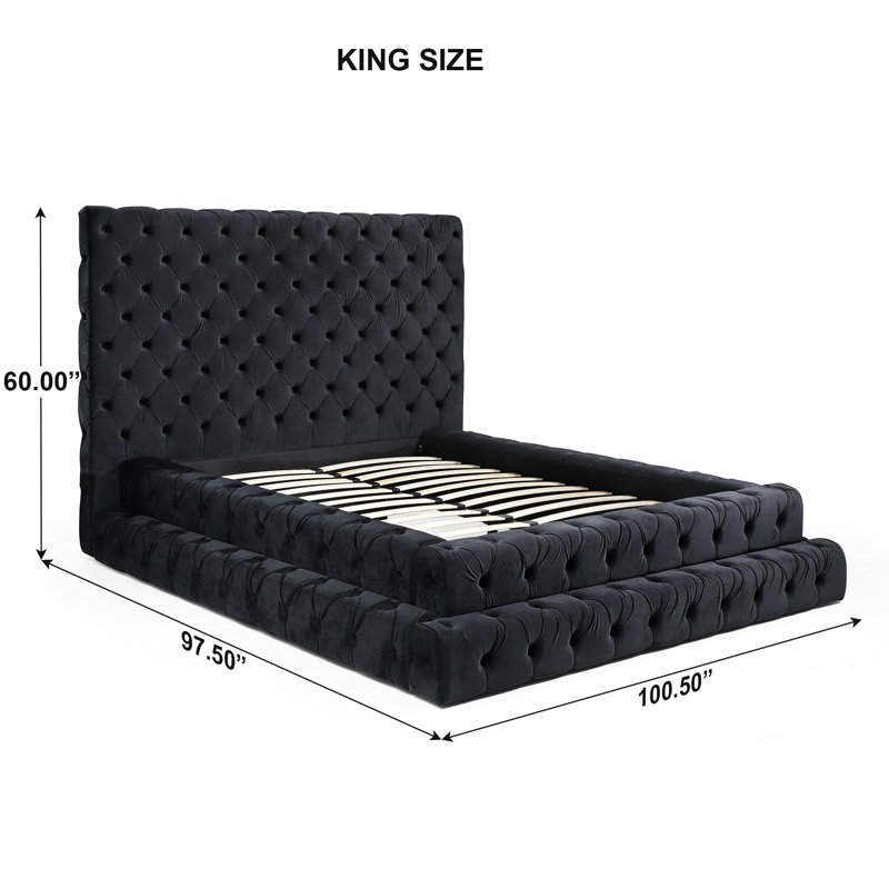 Elen Tufted Velvet Bed