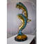 Kirsti Impressive Pair of Dorado Mahi Mahi Fish Bronze Statue Size: 20" x 18" x 42"H