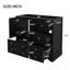 Meuble-lavabo 36 po sans lavabo, meuble-lavabo autoportant en bois massif avec 4 tiroirs de rangement et une tablette, portes à fermeture en douceur-1826449578
