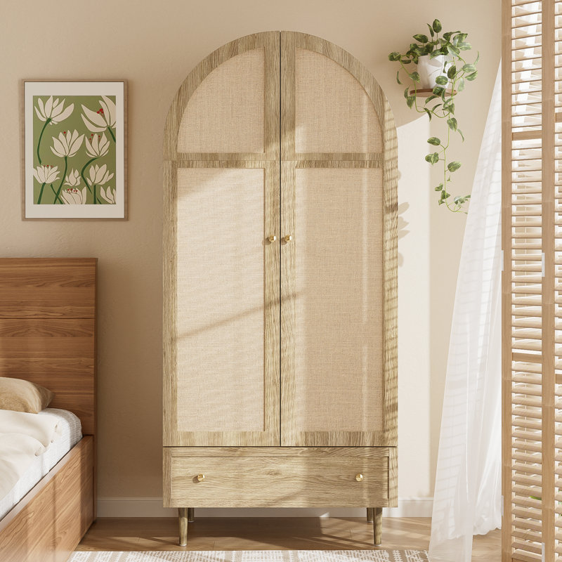 2 Door Wardrobe, Natural