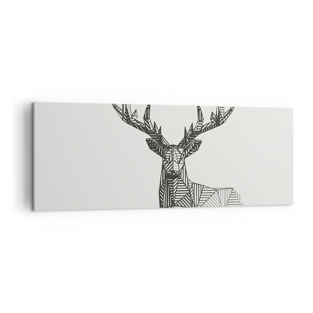 Leinwandbild Deer Sketch Scandinavian