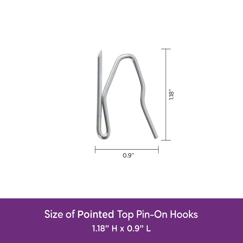Wayfair Basics® Pointed Top Pin-On Hooks