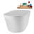 60" Streamline Soaking Glossy White Freestanding Tub and Tray With Internal Drain-108300159