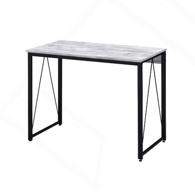 Bureau d'écriture rectangulaire avec base en métal