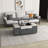 47.24" Modern Lift Top Coffee Table with 4 Stools, 3 in 1 Multi-Function Center Table,Extendable Dining Table for Living Room