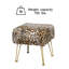Square Faux Fur Upholstered Ottoman-717990184