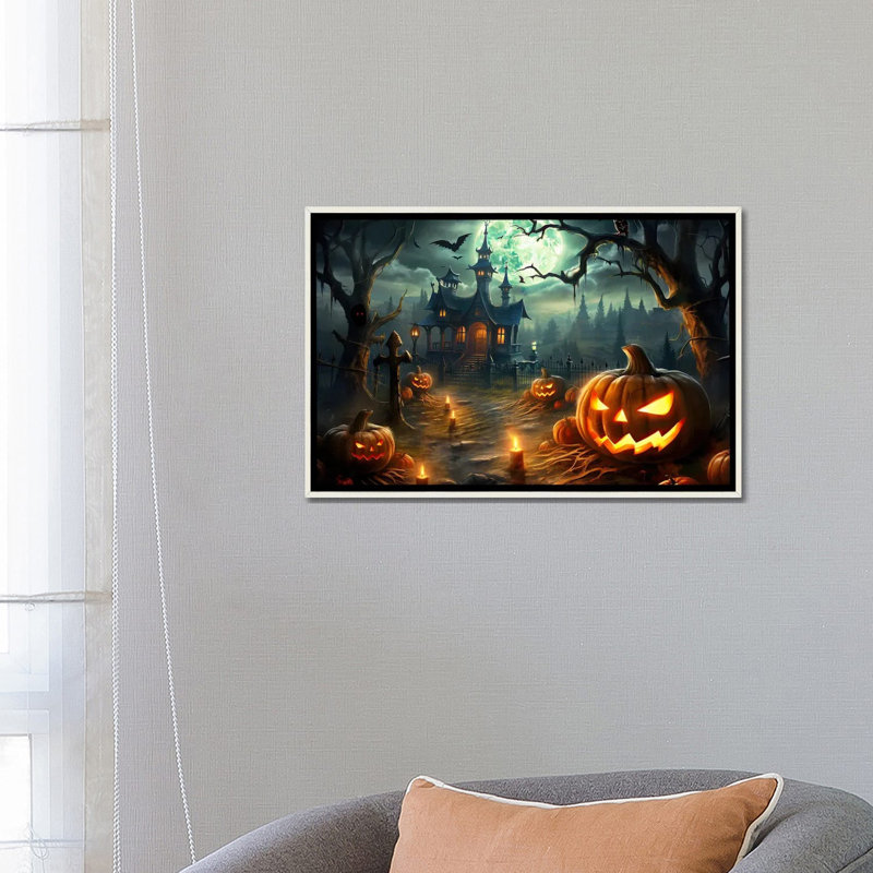 Tricks Or Treats - reproduction d'art murale - toile encadrée, H 18 po x l 26 po, Reproduction encadrée sans passe-partout