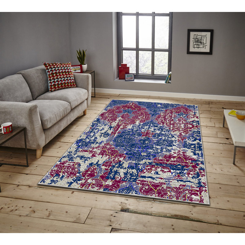 Luxurious Non-Slip Area Rug, 4.0 x 5.9 Feet, 100% Polyester, 740g/m² | Velvet Fabric with Digital Print | Easy-Clean Laminated Sponge Underside, Machine Washable | Perfect for Living Room, Bedroom & Home Decor