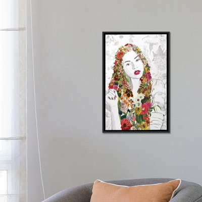 Flower Fairy Graphic Art Print on Canvas