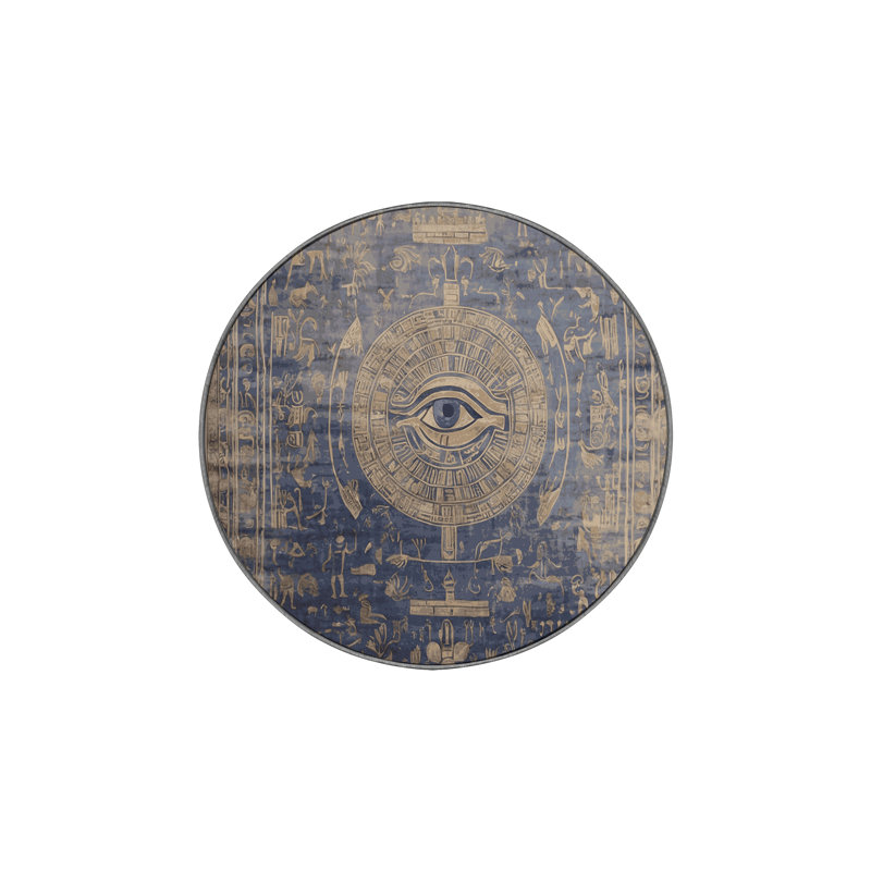Tapis gris lavable à la machine, Rond 4 pi