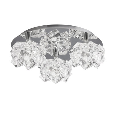Wanda Glass Semi Flush Mount