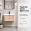 Ensemble de meuble-lavabo simple mural 30 po avec comptoir en céramique Danbury-1650144412-1650144414