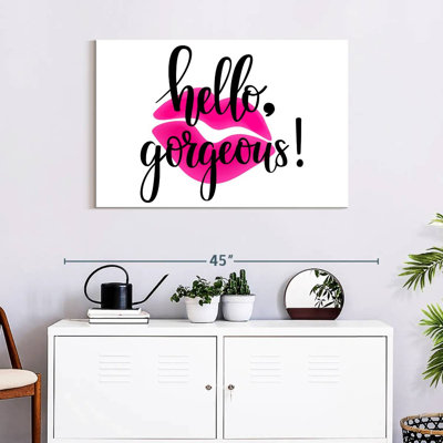 Hello Gorgeous Kiss Canvas Print