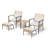 5 Pieces Wicker Outdoor Conversation Set With Ottomans