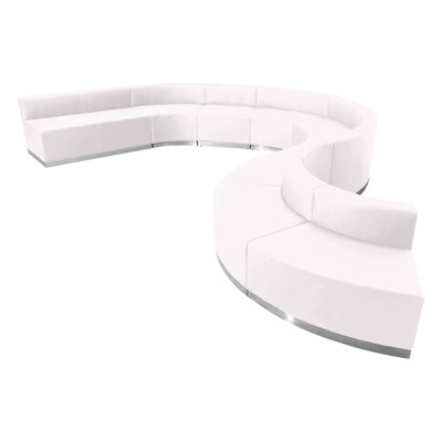 Hercules Alon 9 PC LeatherSoft Modular Reception Configuration w/Taut Back &Seat