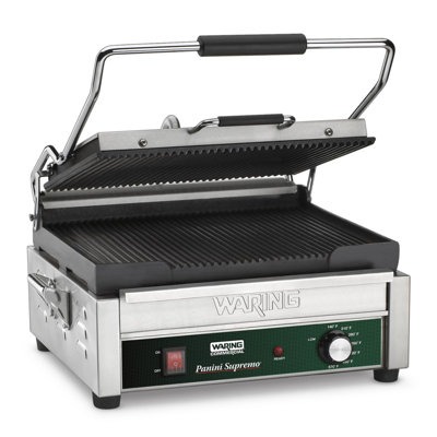 Waring 14.5'' Electric Grill Sandwich Maker & Panini Press with Lid