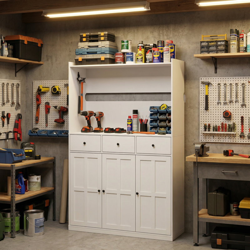 47.2'' Farmhouse Storage Cabinet With 3 Drawers