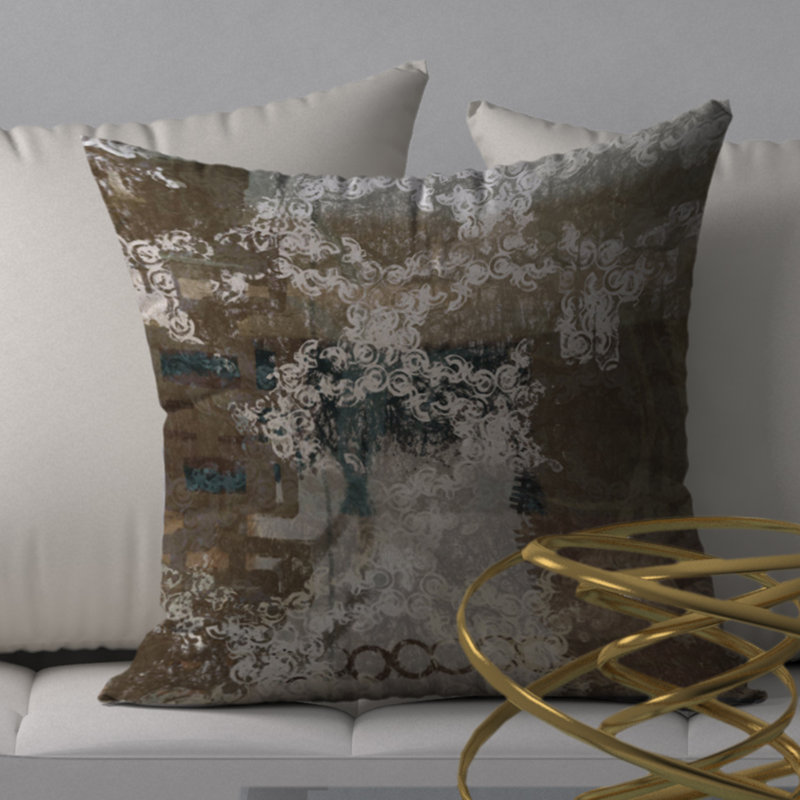 Housse de coussin décorative carrée et insert, 18 po x 18 po