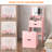 Dressing Table And Stool, 3-In-1 Multifunctional Dressing Table Set, Featuring Three-Color Lighting Modes, HD Mirror, Two Sliding Drawers, And A Hidden Storage Stool.-882087818