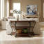 Console demi-lune avec rangement, 2 tablettes pour pneus