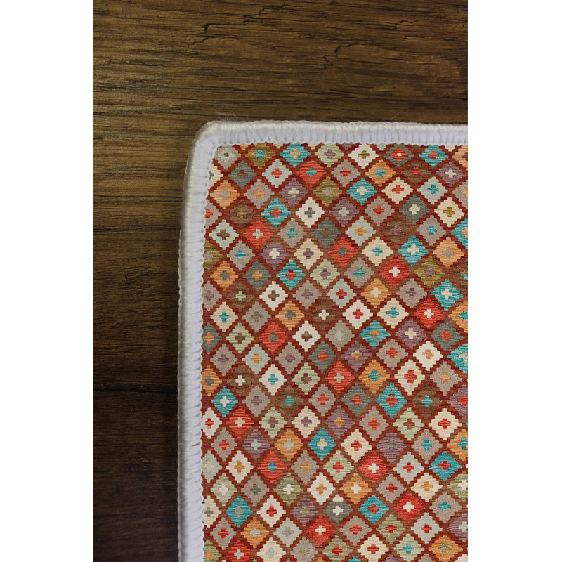 Antibacterial Carpet 100% Polyester, Tile Red, 23.6 x 39.4 inches | 650 g/m², Pile Height: 0.2 inches | Eco-Friendly with Non-Slip PVC Dot Underside | Machine Washable, Perfect for Home & Office Décor