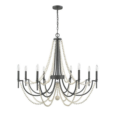 Dalanna 8 - Light Dimmable Wagon Wheel Chandelier