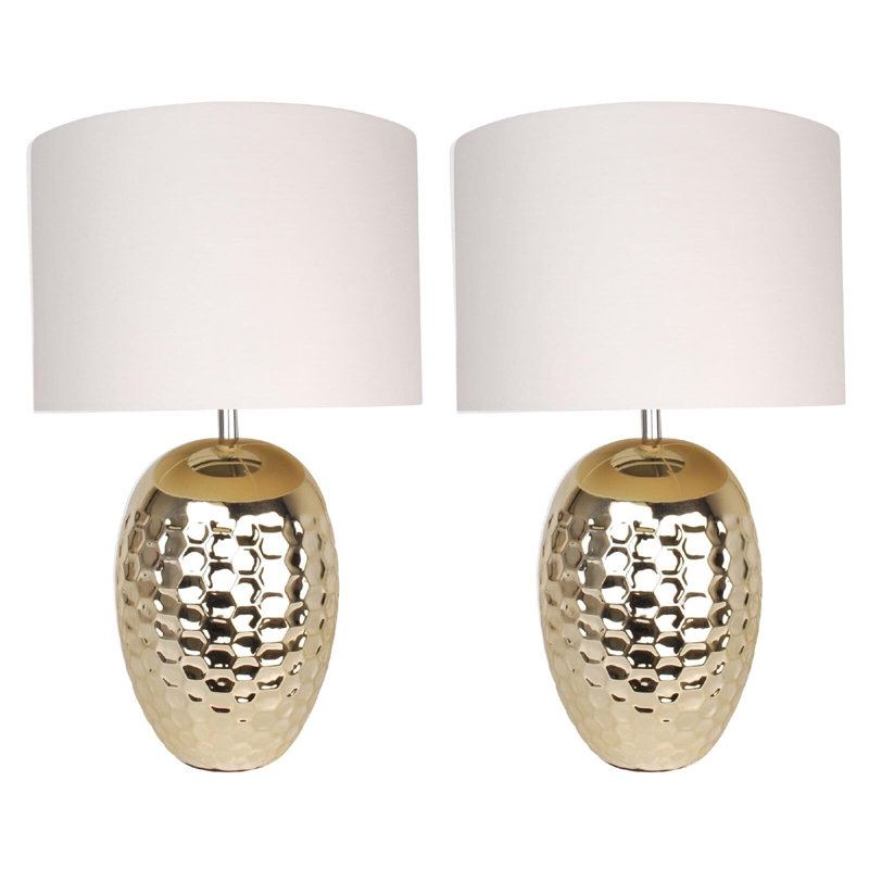 Talreja Ceramic Table Lamp, White
