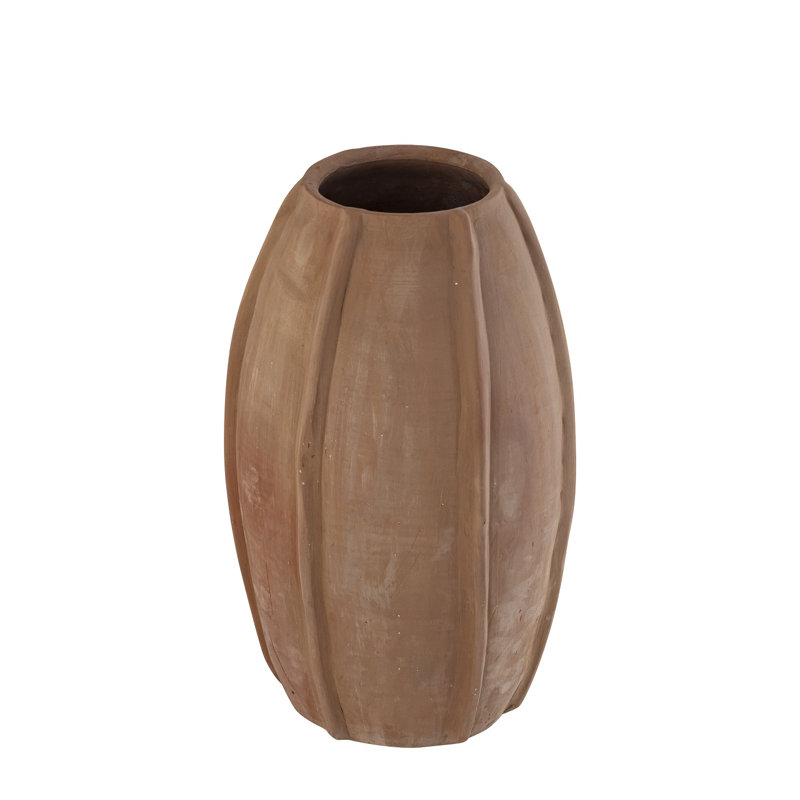 Vase en terre cuite de diamètre 8,5 po x H 12,5 po