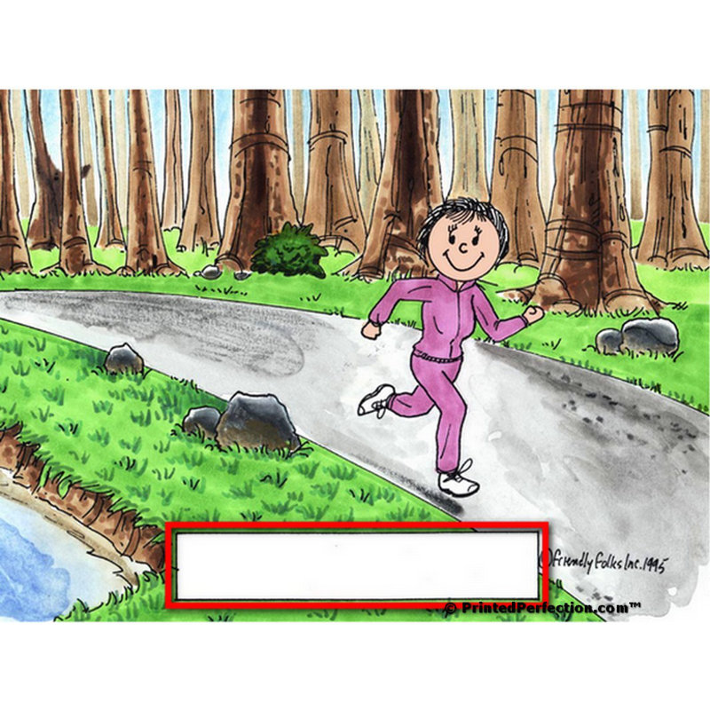 Personalized Jogger - Female Wooden Key Chain