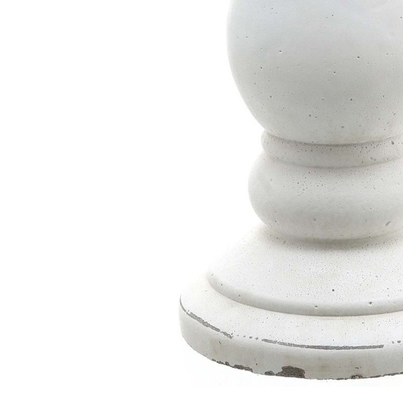 Andrian Ceramic Candle Accessories, 30cm H x 14cm W x 14cm D, White