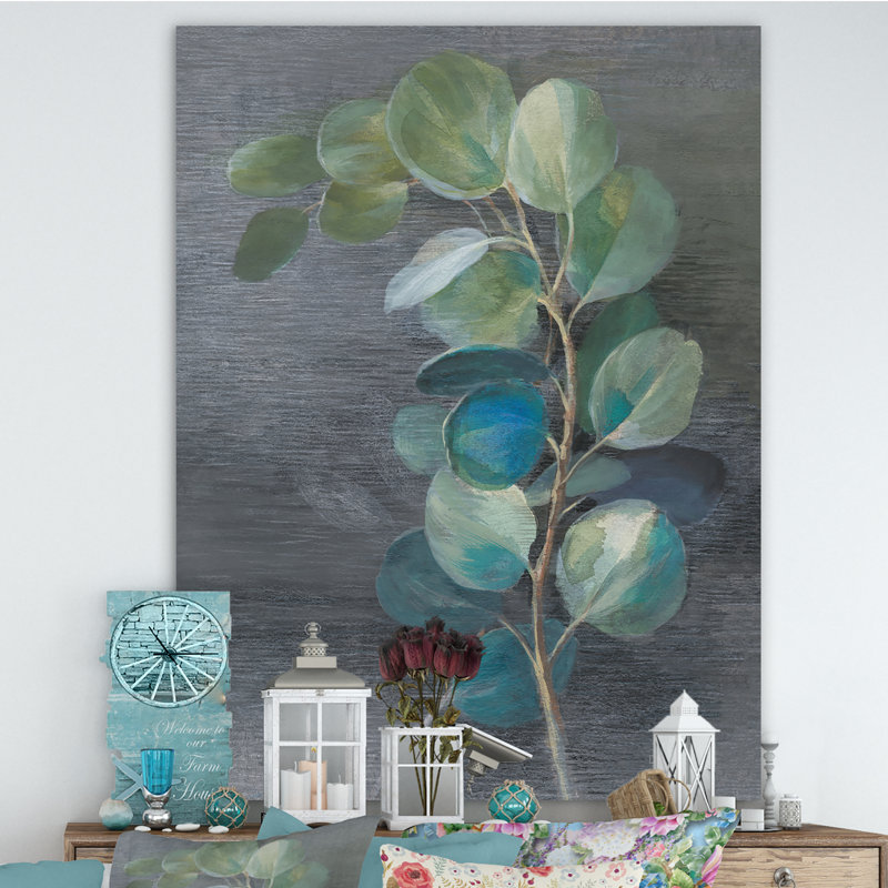 " Fresh Leaves II " Painting Print, 40" H x 30" W x 1.5" D