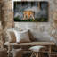 Toile, tigre majestueux, sa fourrure orange vibrante contrastant avec l'art mural-658941681