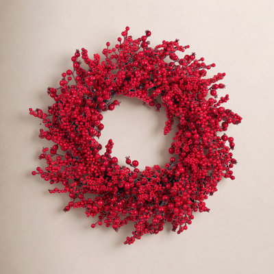 28" Christmas Full Berry Wreath