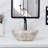 Davivy 13.2" White/Brown Bathroom Sink