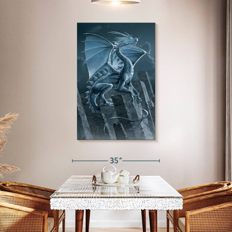 Silver Dragon, 48" H x 32" W