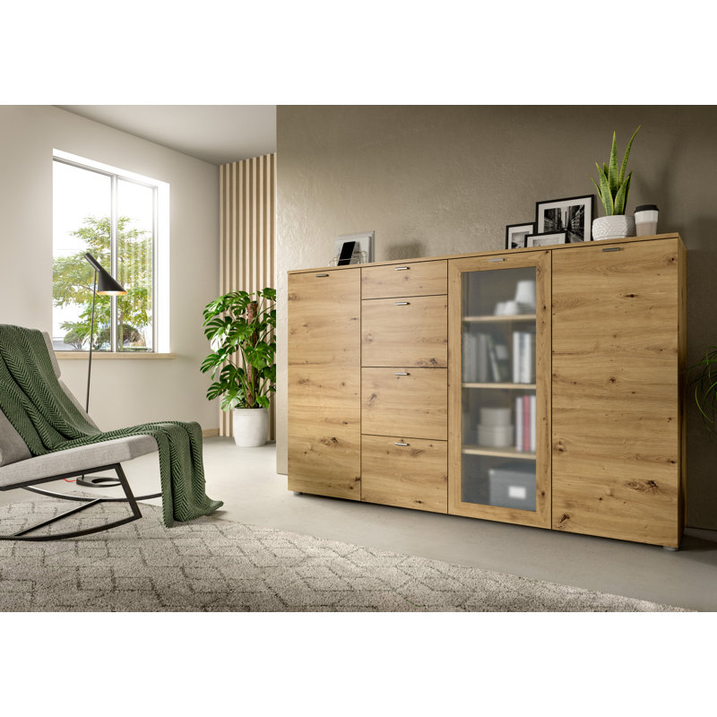 Anapaula Chest Of Drawers With 4 Drawers, Artisan oak