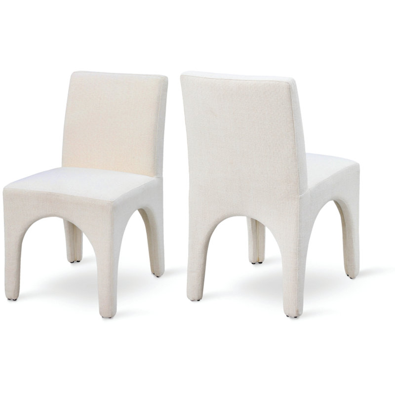 Gramercy Linen Textured Fabric Dining Chair, Beige Linen Textured Fabric