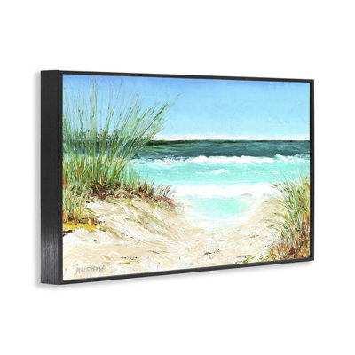 Art de la giclée tropicale avec vue sur la plage par Christine Reichow