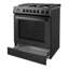 Cosmo 30 in. Nebula Collection 5.0 cu. ft. Gas Range, 5 Burners, Rapid Convection Oven, Cast Iron Grates in Matte Black